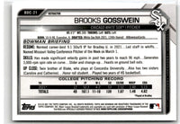 2021 Bowman Draft Chrome Brooks Gosswein #BDC-21