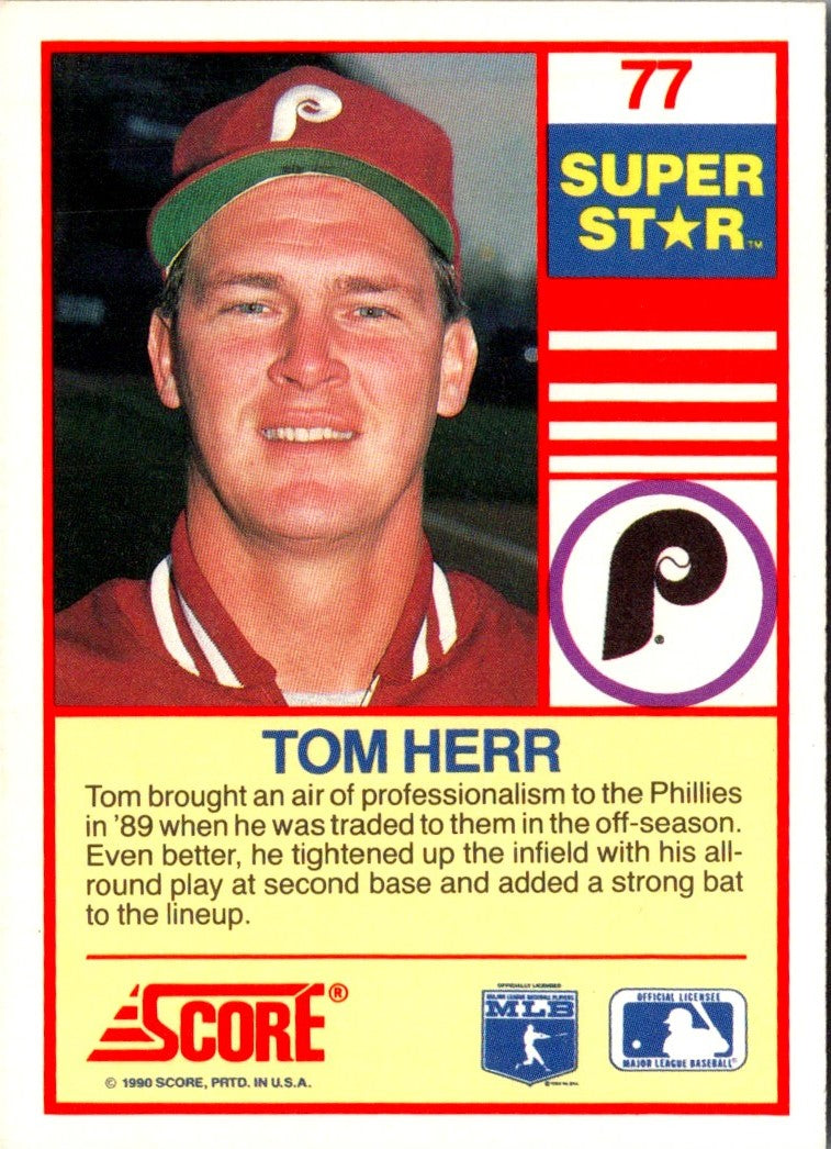1990 Score 100 Superstars Tom Herr