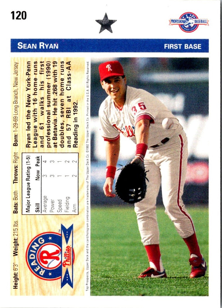 1992 Upper Deck Minors Sean Ryan