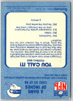 1981 Fleer Team Action A Game Of Inches #83