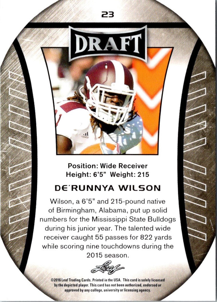 2016 Leaf Draft De'Runnya Wilson