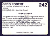 1989 Collegiate Collection Auburn Coke 580 Greg Robert #242
