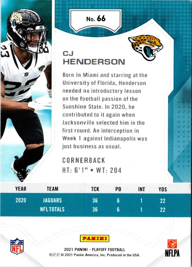 2021 Panini Playoff CJ Henderson