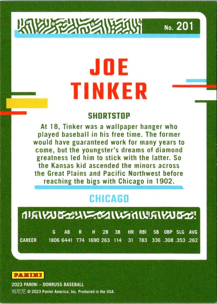 2023 Donruss Holo Blue Joe Tinker