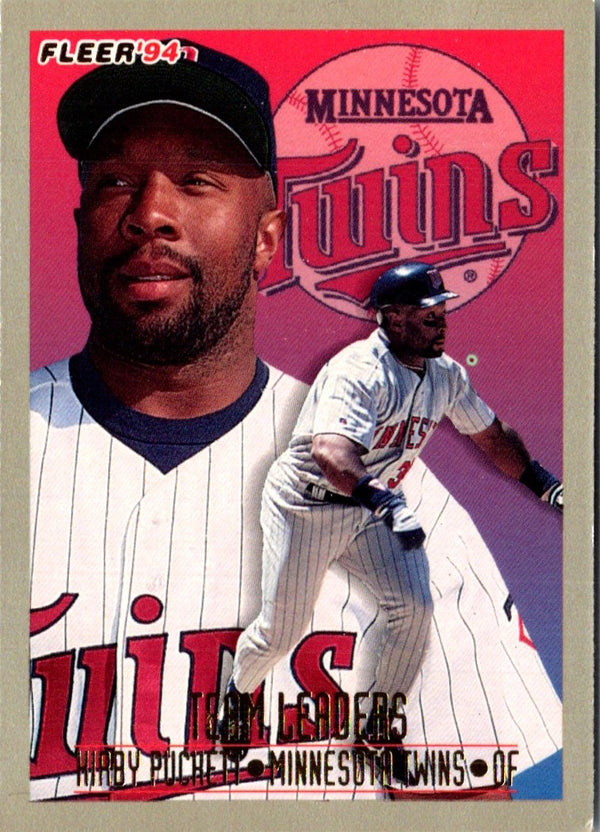 1994 Fleer Team Leaders Kirby Puckett #9