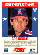 1989 Score Baseball's 100 Hottest Players Bob Boone