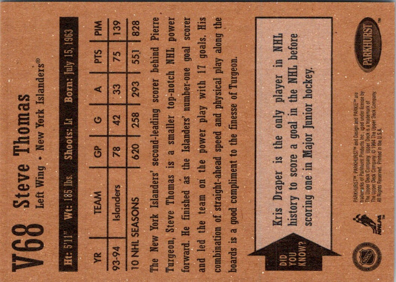 1994 Parkhurst Vintage Steve Thomas