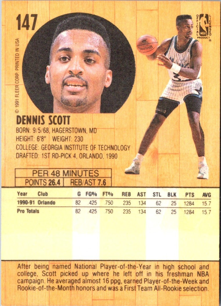 1991 Fleer Dennis Scott