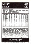 1992 Conlon Collection TSN Merv Shea