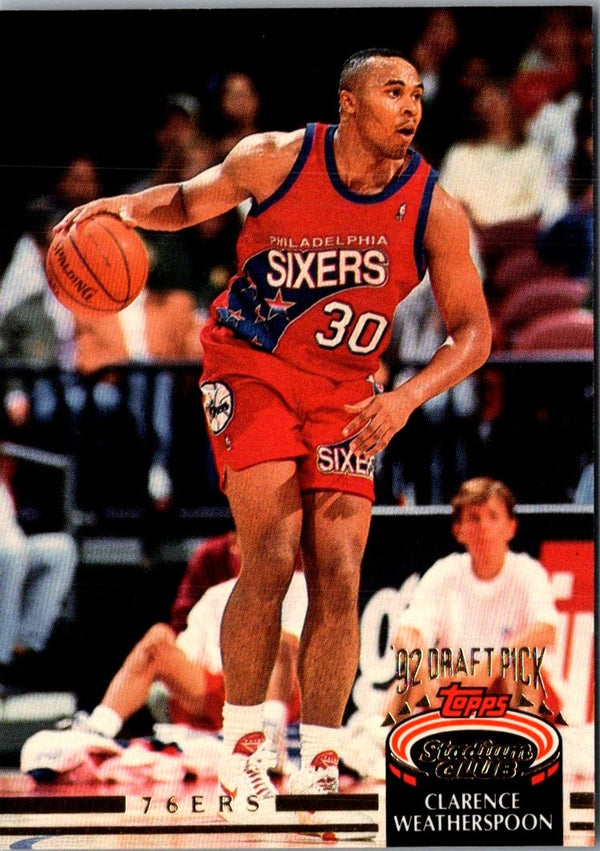 1992 Stadium Club Clarence Weatherspoon #346 Rookie