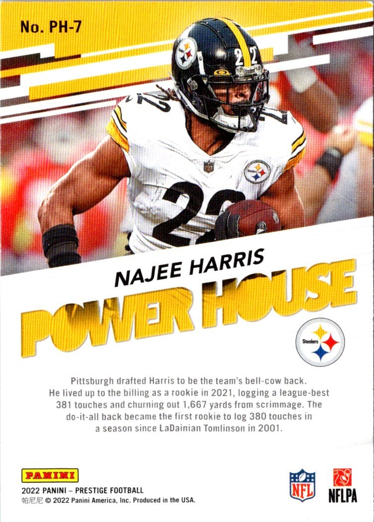 2022 Panini Prestige Power House Najee Harris