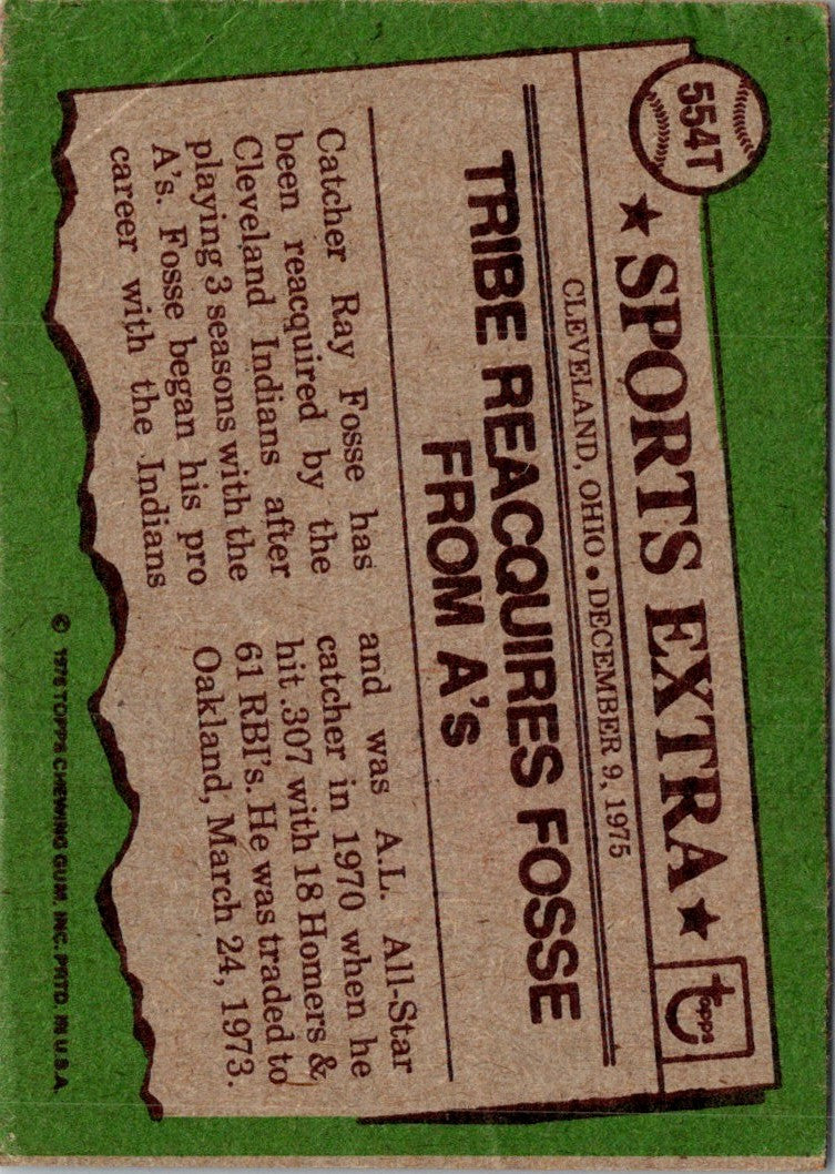 1976 Topps Traded Ray Fosse