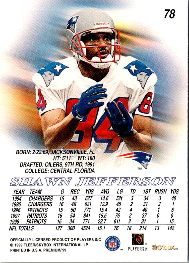 1999 SkyBox Premium Shawn Jefferson