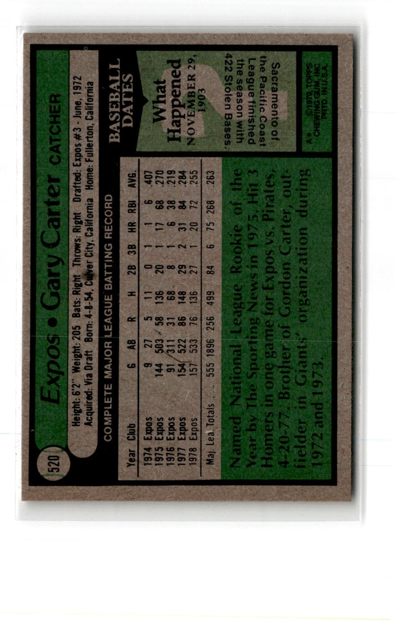 1979 Topps Gary Carter