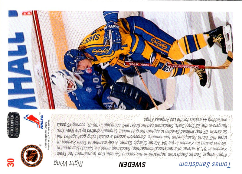 1991 Upper Deck Tomas Sandstrom