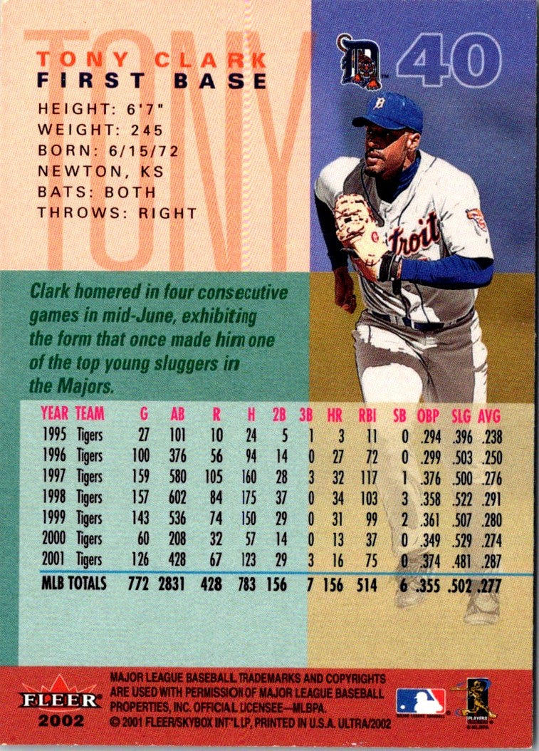 2002 Ultra Tony Clark