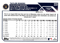 2023 Topps Gold Taylor Rogers #233