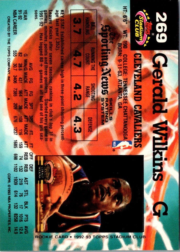 1992 Stadium Club Gerald Wilkins