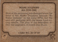 1979 Fleer Team Action Stickers Miami Dolphins Helmet #NNO