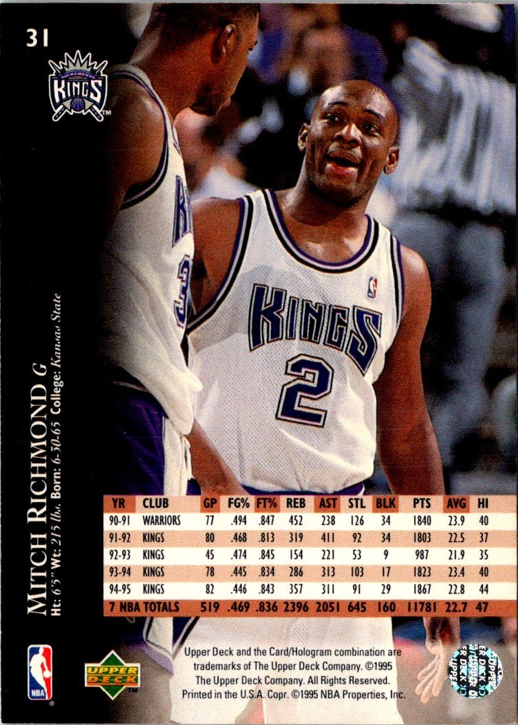 1995 Upper Deck Mitch Richmond