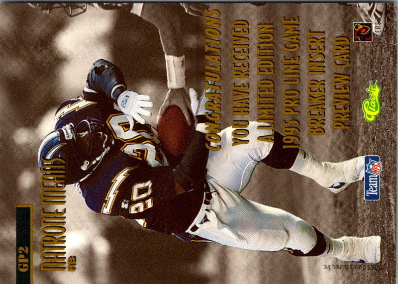 1995 Pro Line Game Breakers Previews Natrone Means