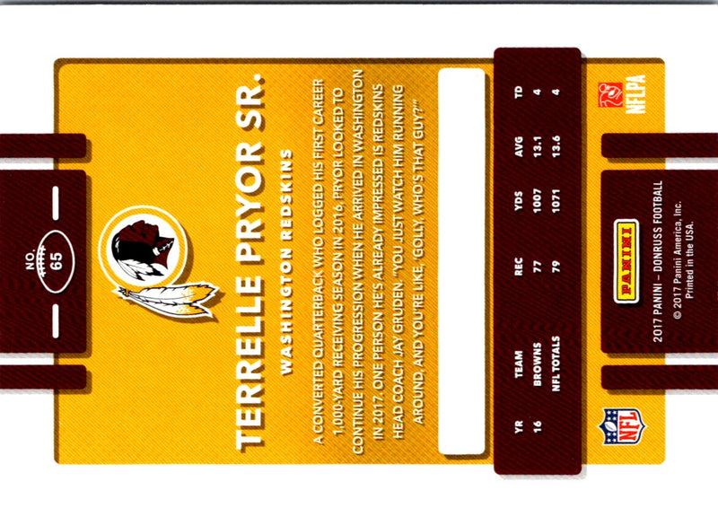 2017 Donruss Terrelle Pryor Sr.