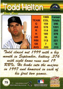 2000 Pacific Paramount Ruby Todd Helton