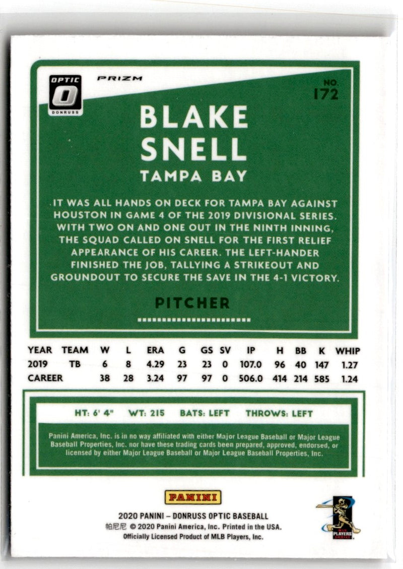 2020 Donruss Optic Red Wave Blake Snell