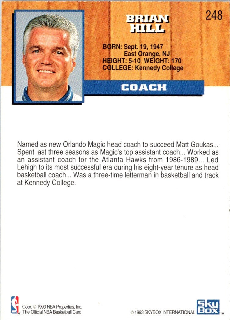 1993 Hoops Brian Hill