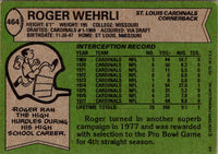 1978 Topps Roger Wehrli #464
