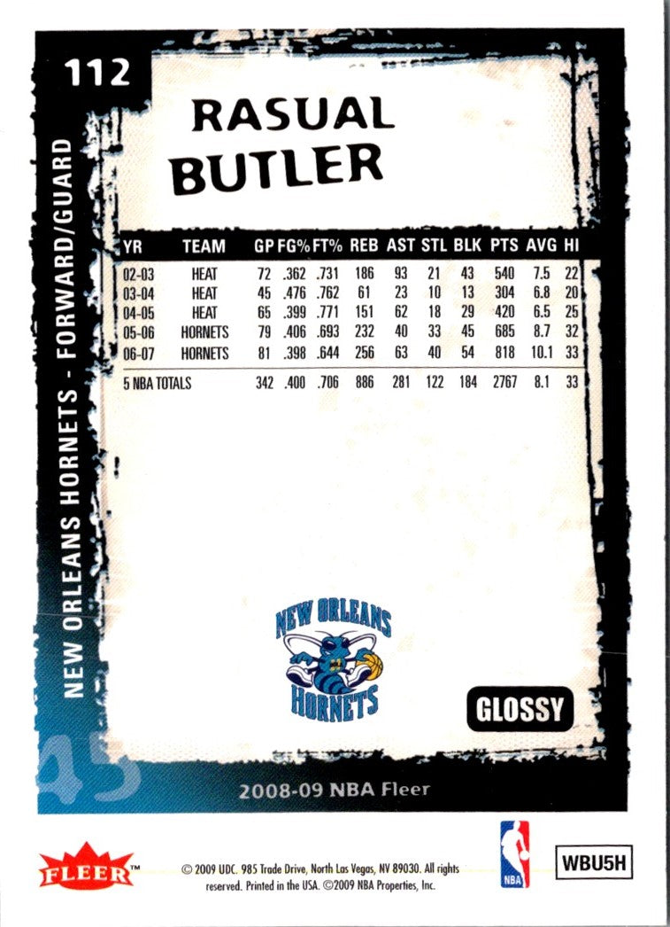 2008 Fleer Glossy Rasual Butler