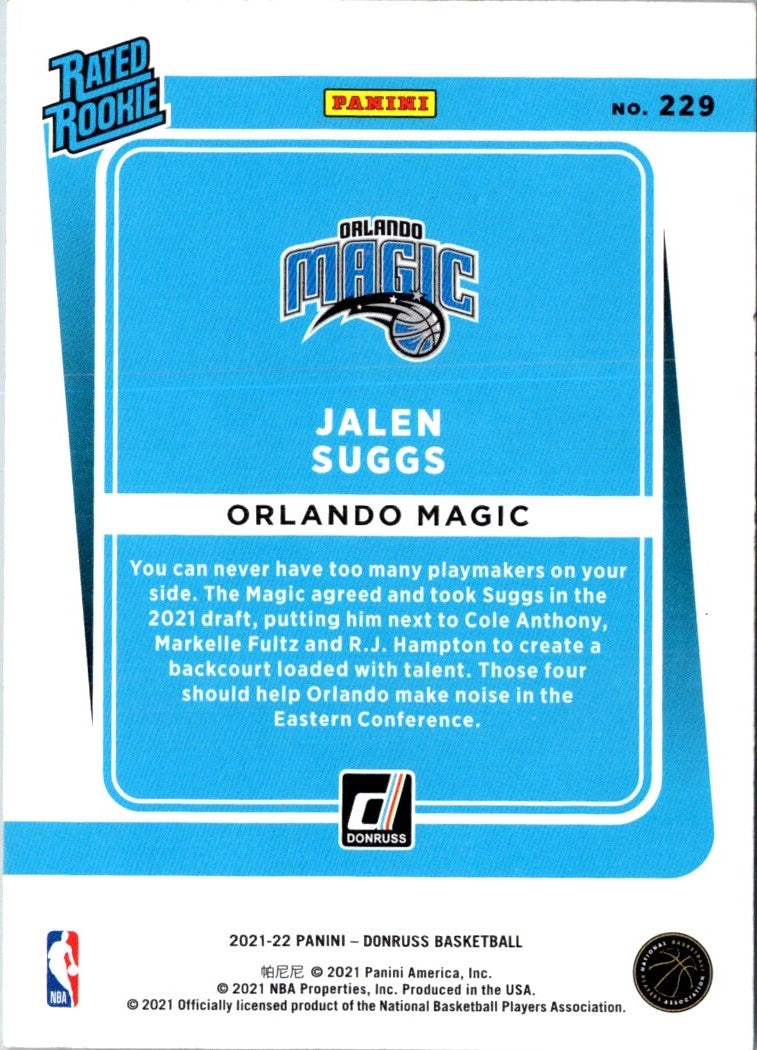 2021 Donruss Rated Rookies Jalen Suggs