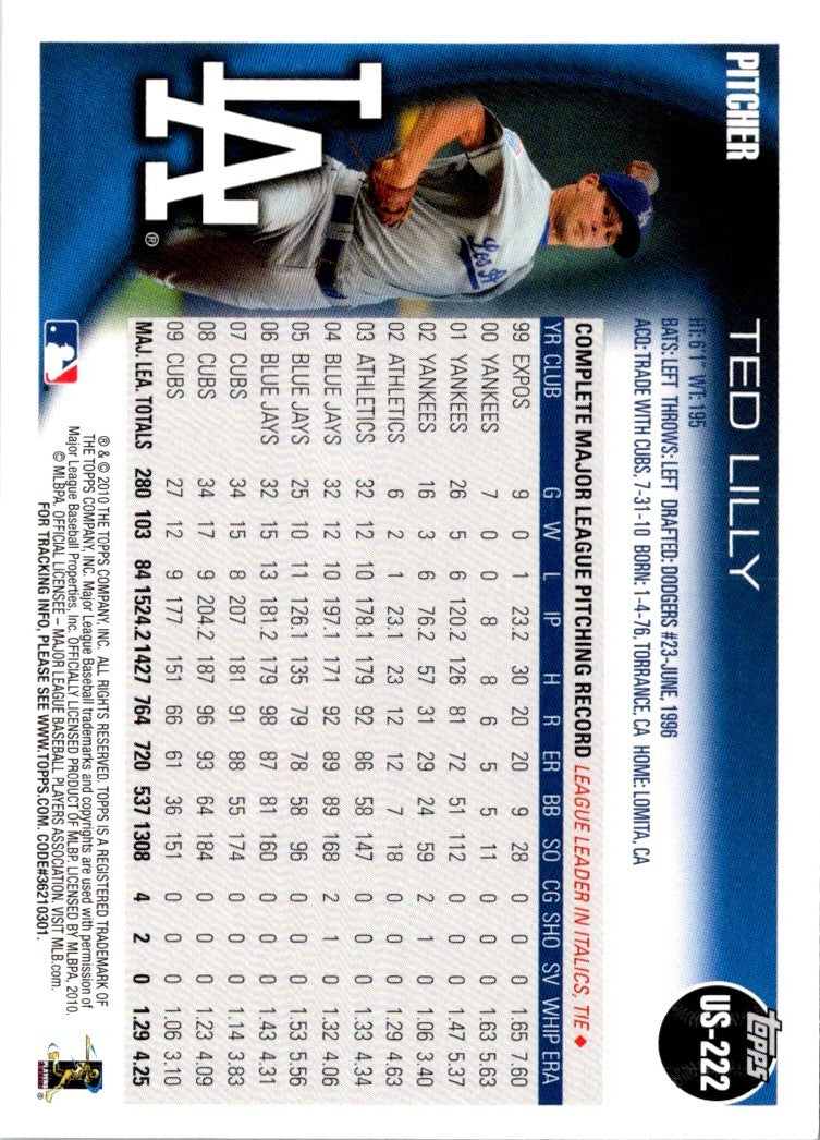 2010 Topps Update Ted Lilly