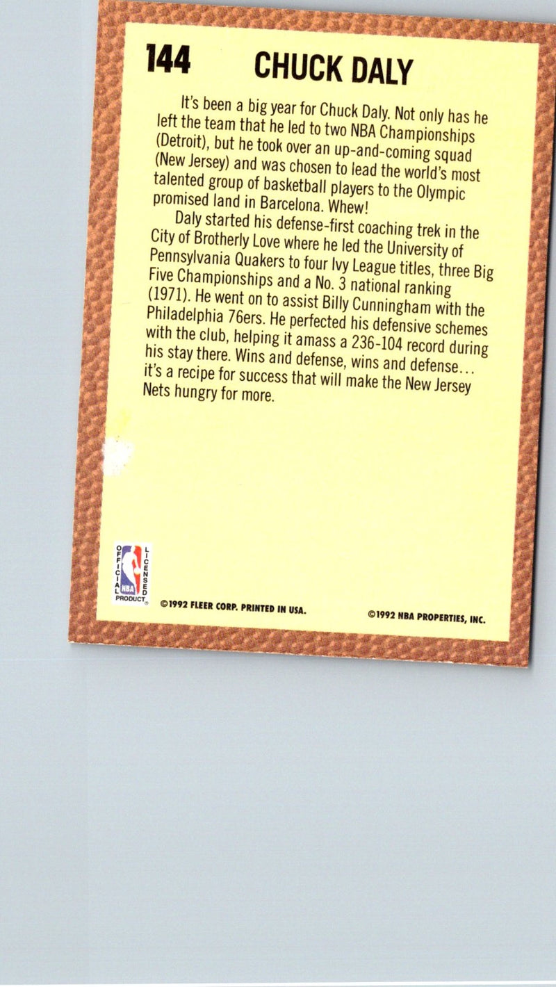 1992 Fleer Chuck Daly