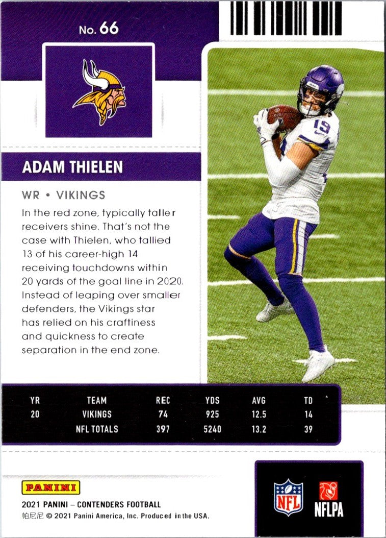 2021 Panini Contenders Adam Thielen