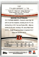 2013 Topps Platinum Tyler Eifert #137 Rookie