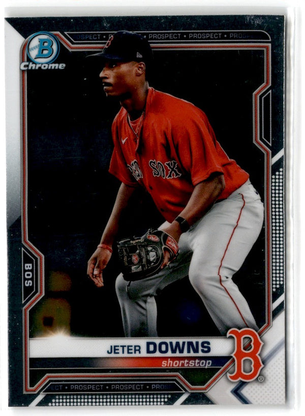 2021 Bowman Chrome Prospects Atomic Refractor Jeter Downs #BCP-107