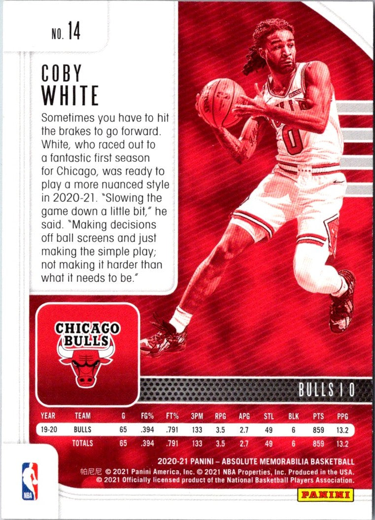 2020 Panini Absolute Memorabilia Coby White