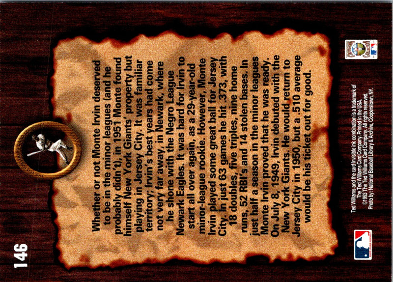 1993 Ted Williams Monte Irvin