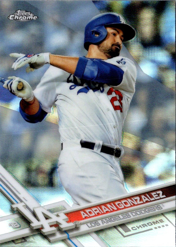 2017 Topps Chrome Refractor Adrian Gonzalez #105