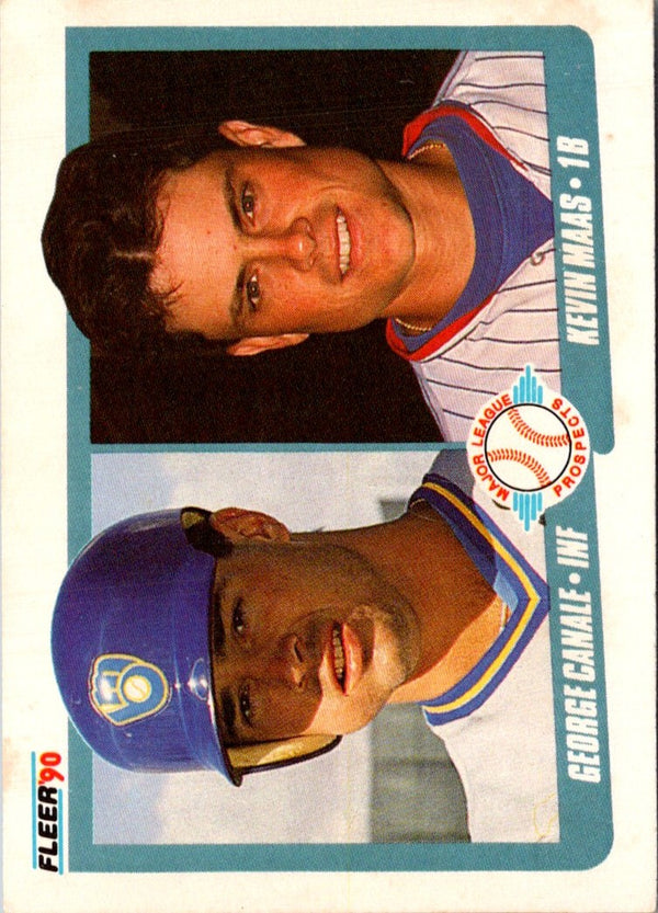 1990 Fleer George Canale/Kevin Maas #641 Rookie