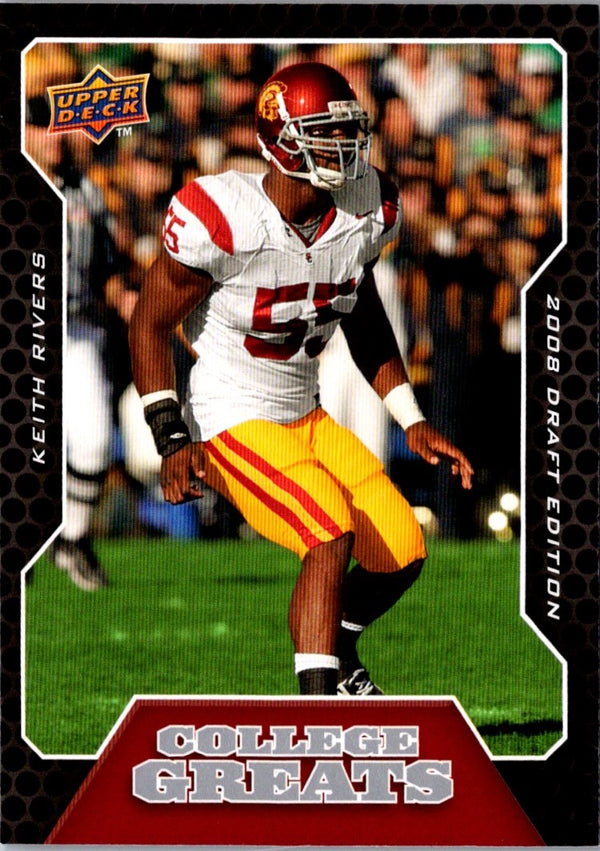 2008 Upper Deck Draft Edition College Greats Keith Rivers #CG6