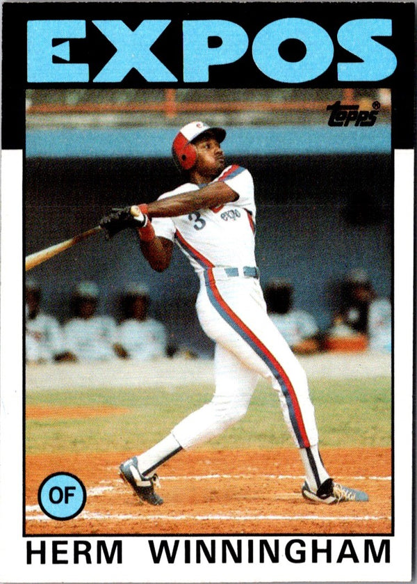 1986 Topps Herm Winningham #448 Rookie