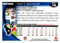 2010 Topps Matt Schaub #140