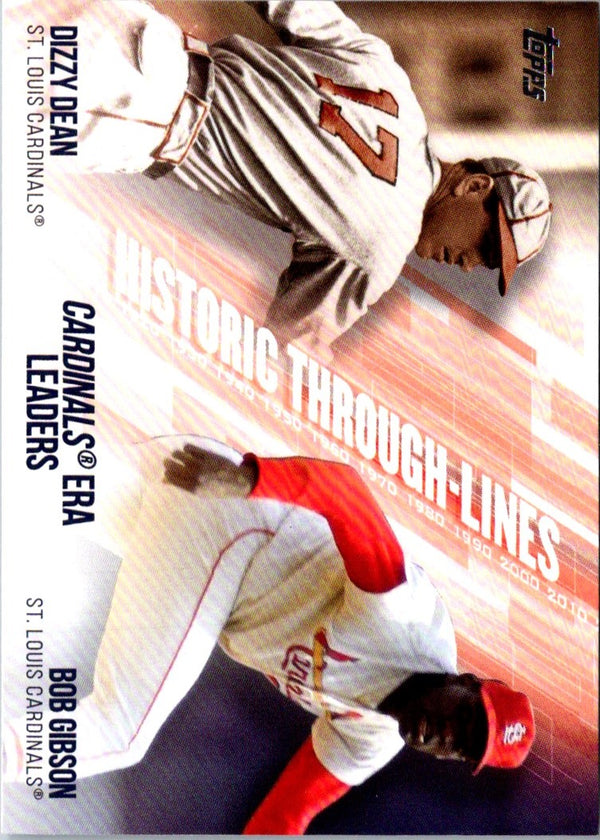 2019 Topps Historic Through-Lines Bob Gibson/Dizzy Dean #HTL-26