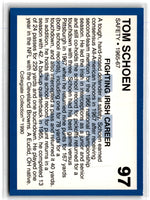1990 Collegiate Collection Notre Dame Tom Schoen #97