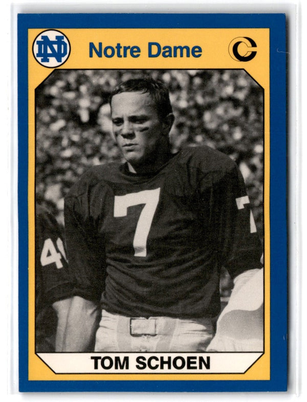 1990 Collegiate Collection Notre Dame Tom Schoen #97