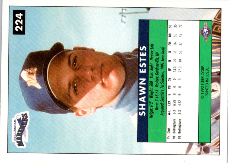 1992 Fleer Excel Shawn Estes