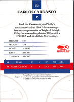2008 Donruss Threads Carlos Carrasco #85