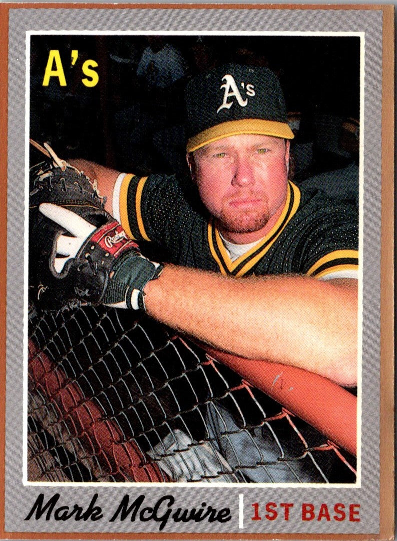 1992 Baseball Cards Magazine '70 Topps Replicas Mark McGwire